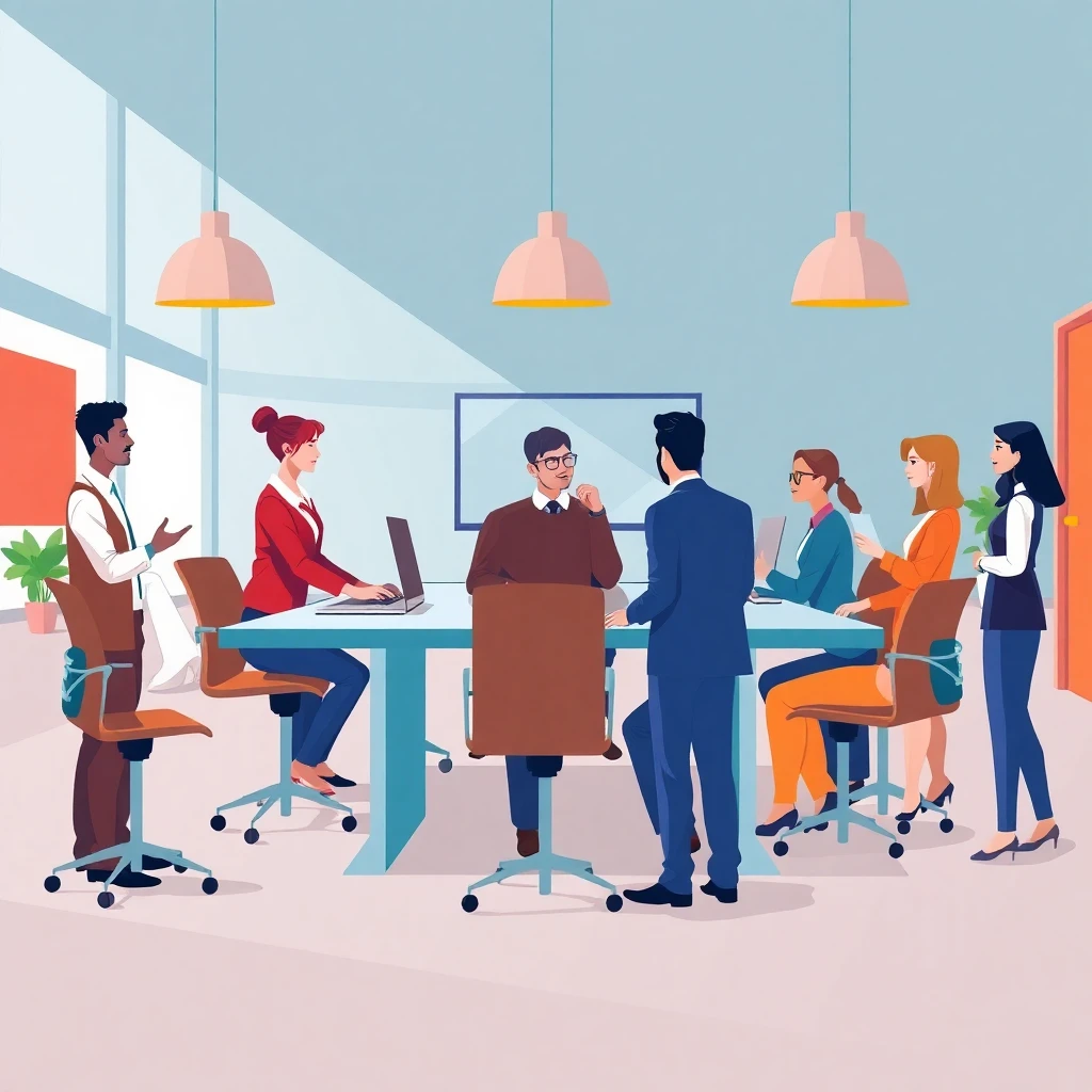 Dynamic office teamwork