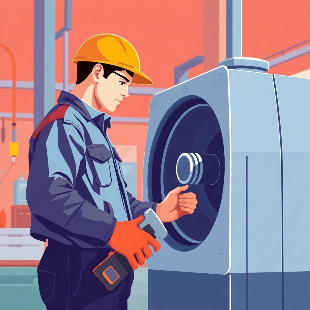 Technicien de maintenance au travail