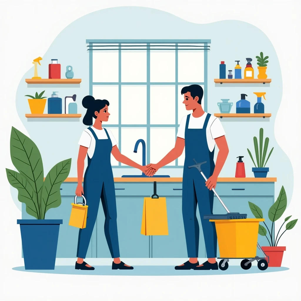 Organized cleaning supplies