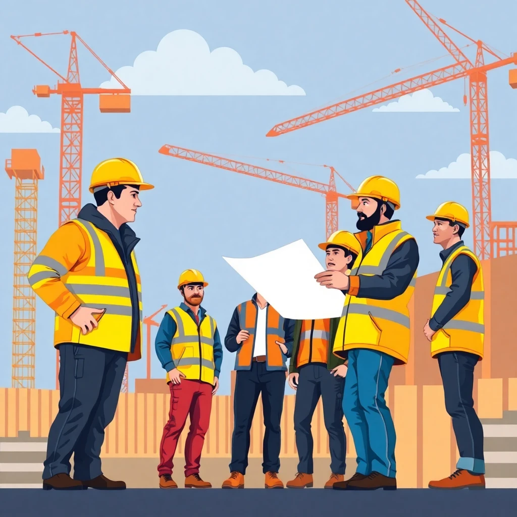 Foreman leading a construction team