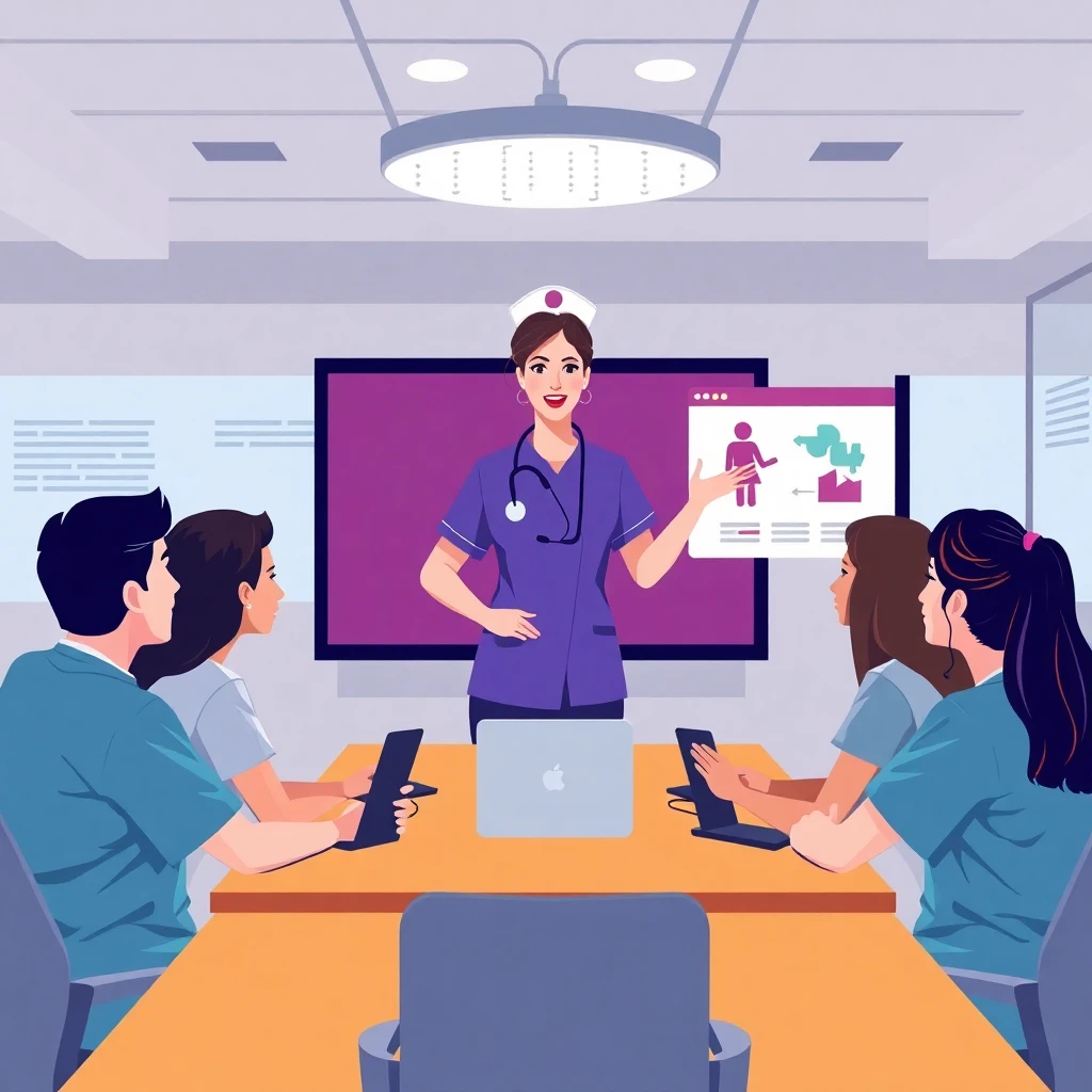 Nurse leading a team meeting