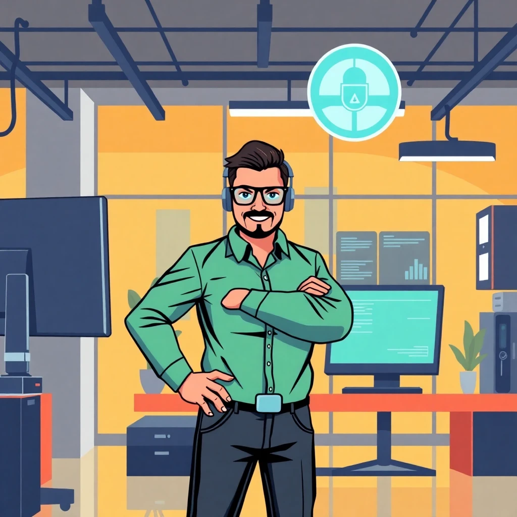 Cybersecurity expert at work