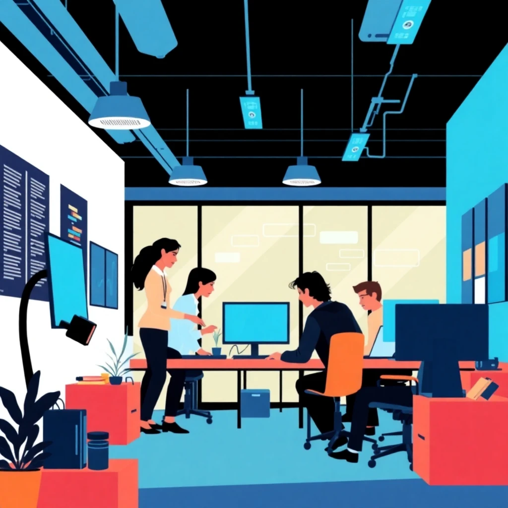 Modern tech workspace