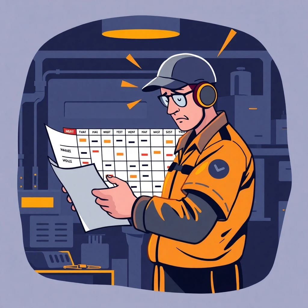 Stressed security worker