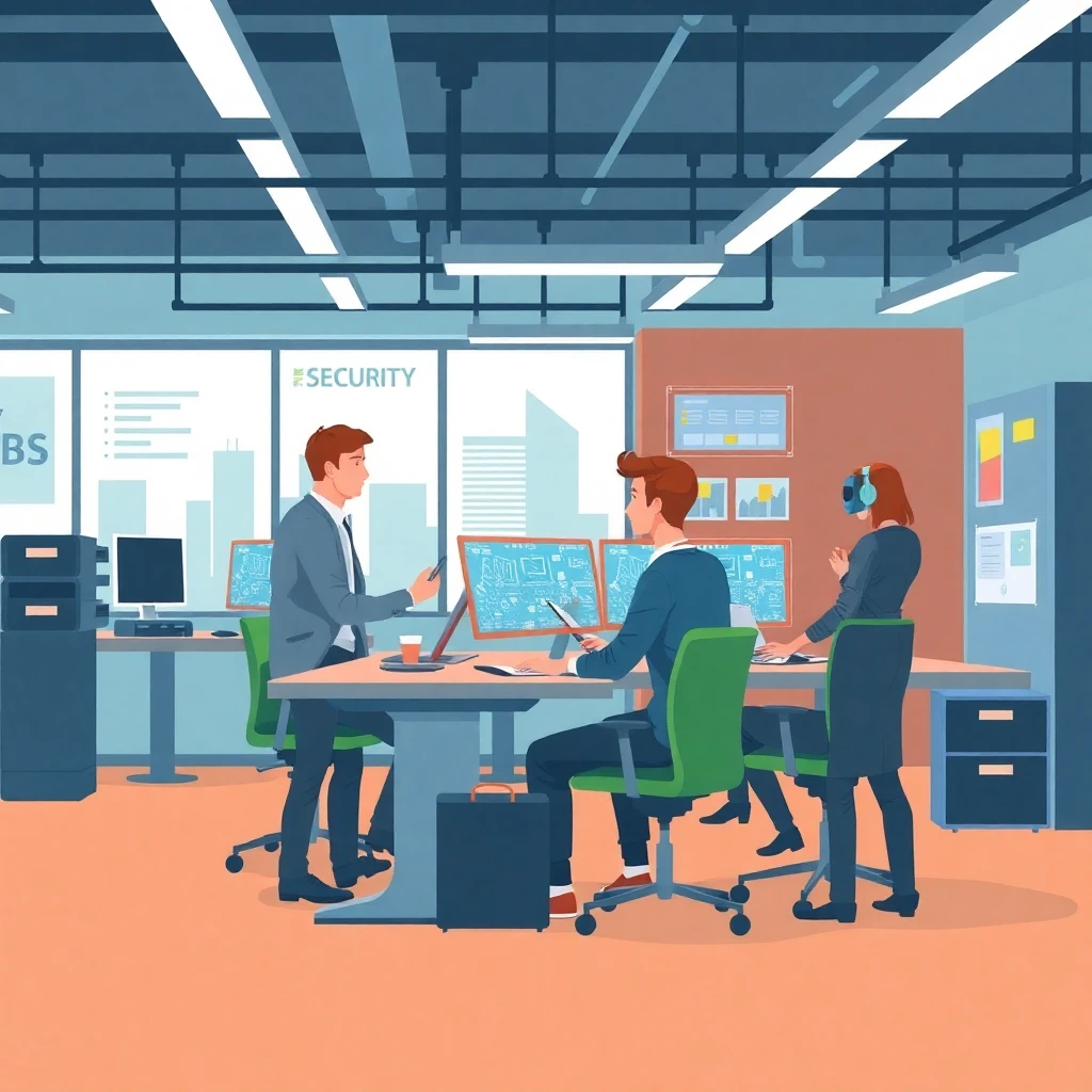 Office with security equipment