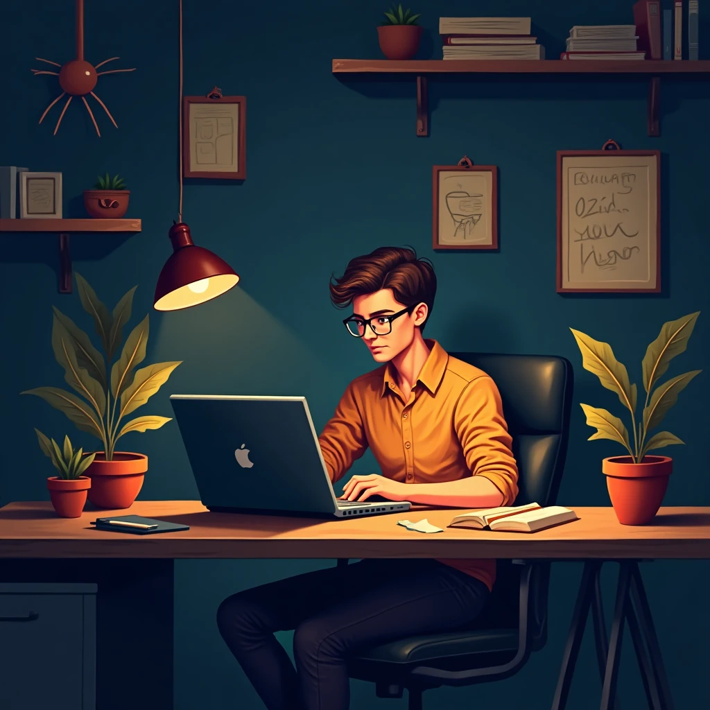 Software developer at work