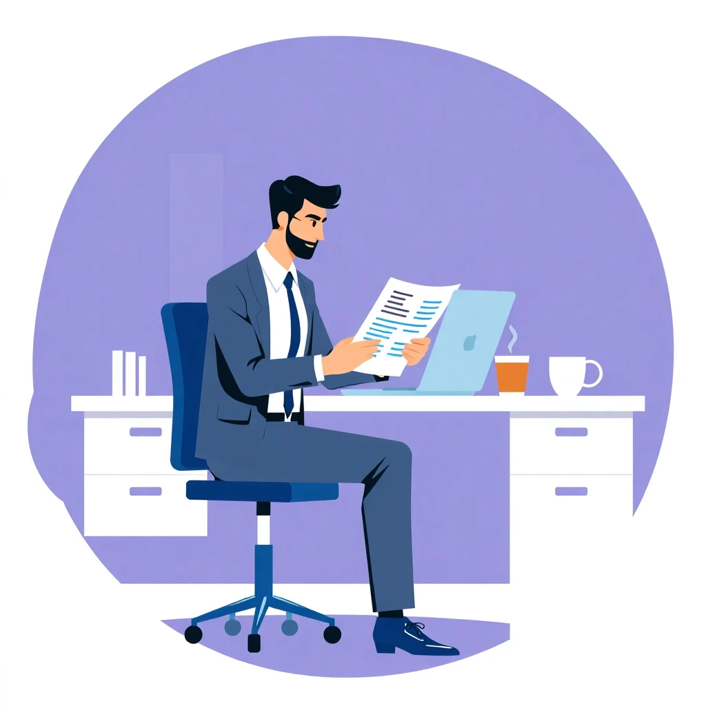 Revisando documentos financieros