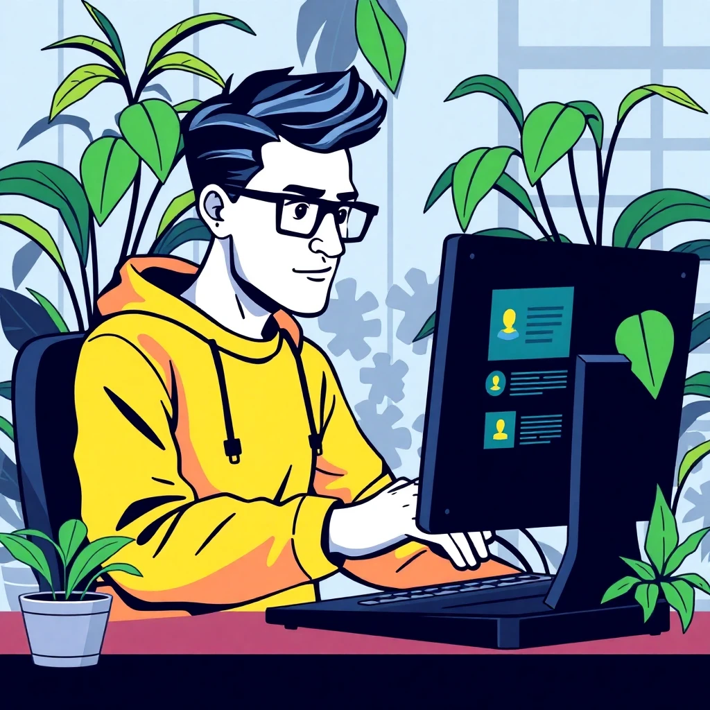 Ingeniero de software analizando ofertas de trabajo