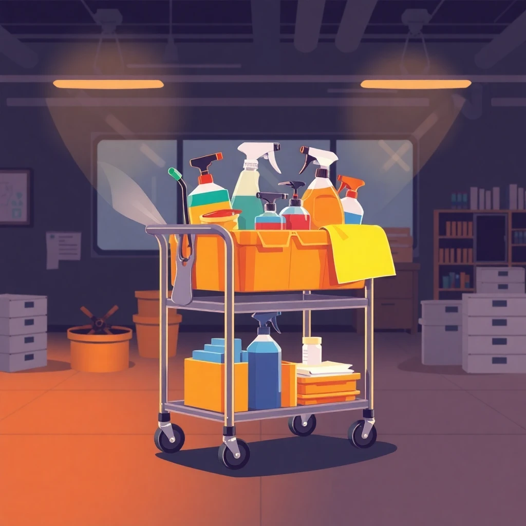 Professional cleaning setup