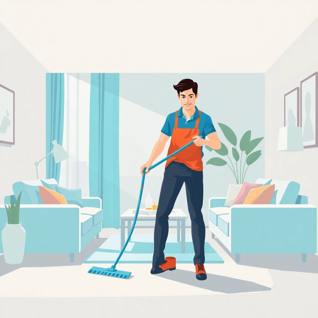 Detail-oriented cleaning in a modern setting