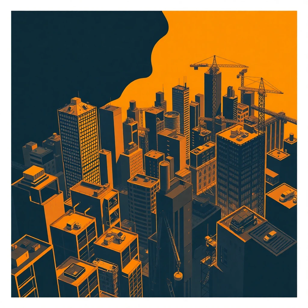 Canteiro de obras urbano