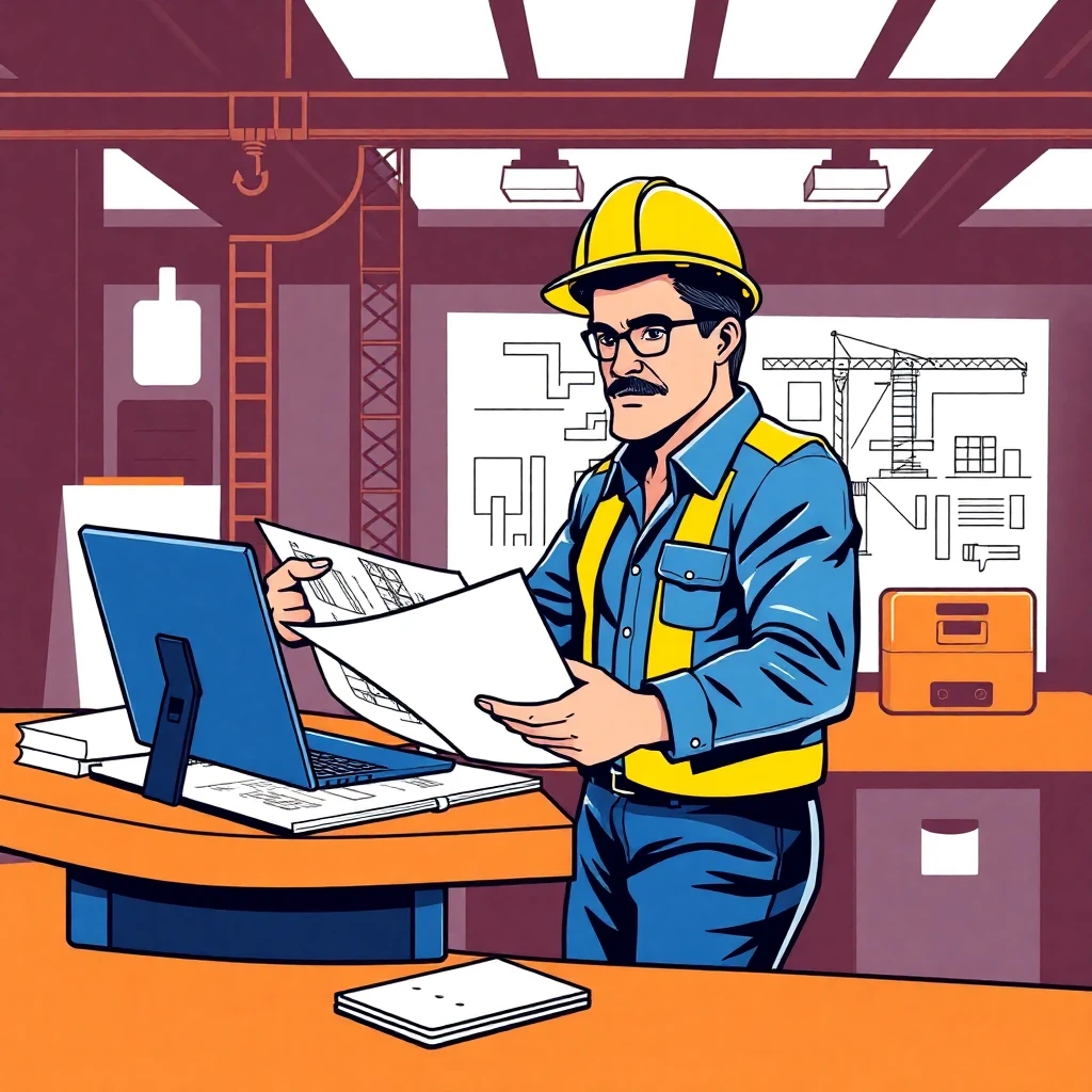 Professional reviewing plans