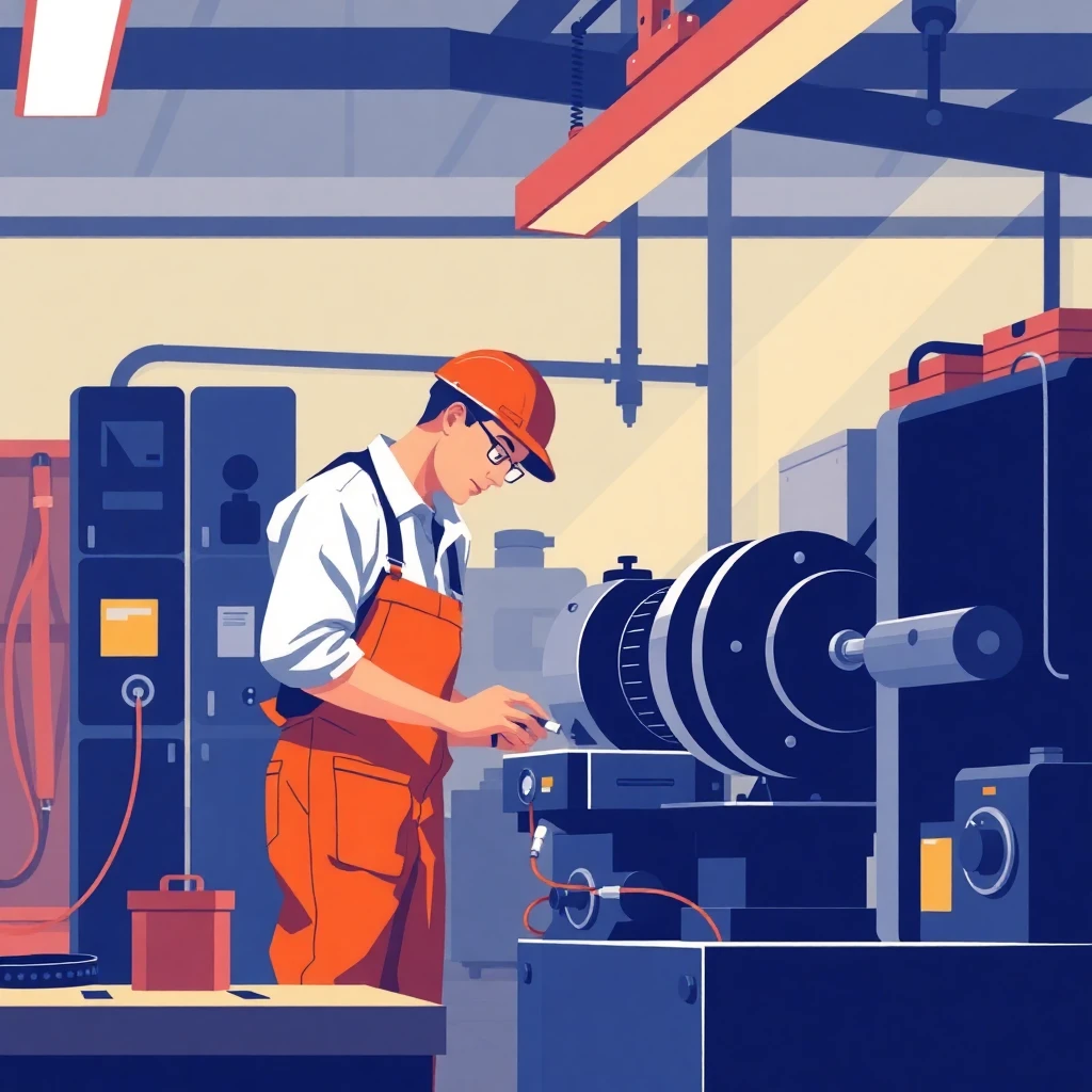 Skilled tradesperson at work