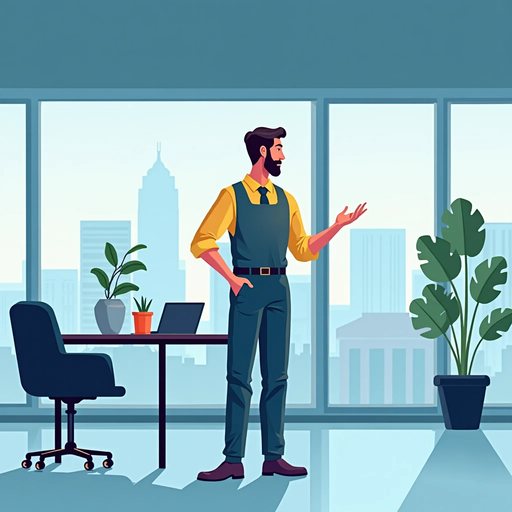 Ambiente de trabajo con enfoque en beneficios