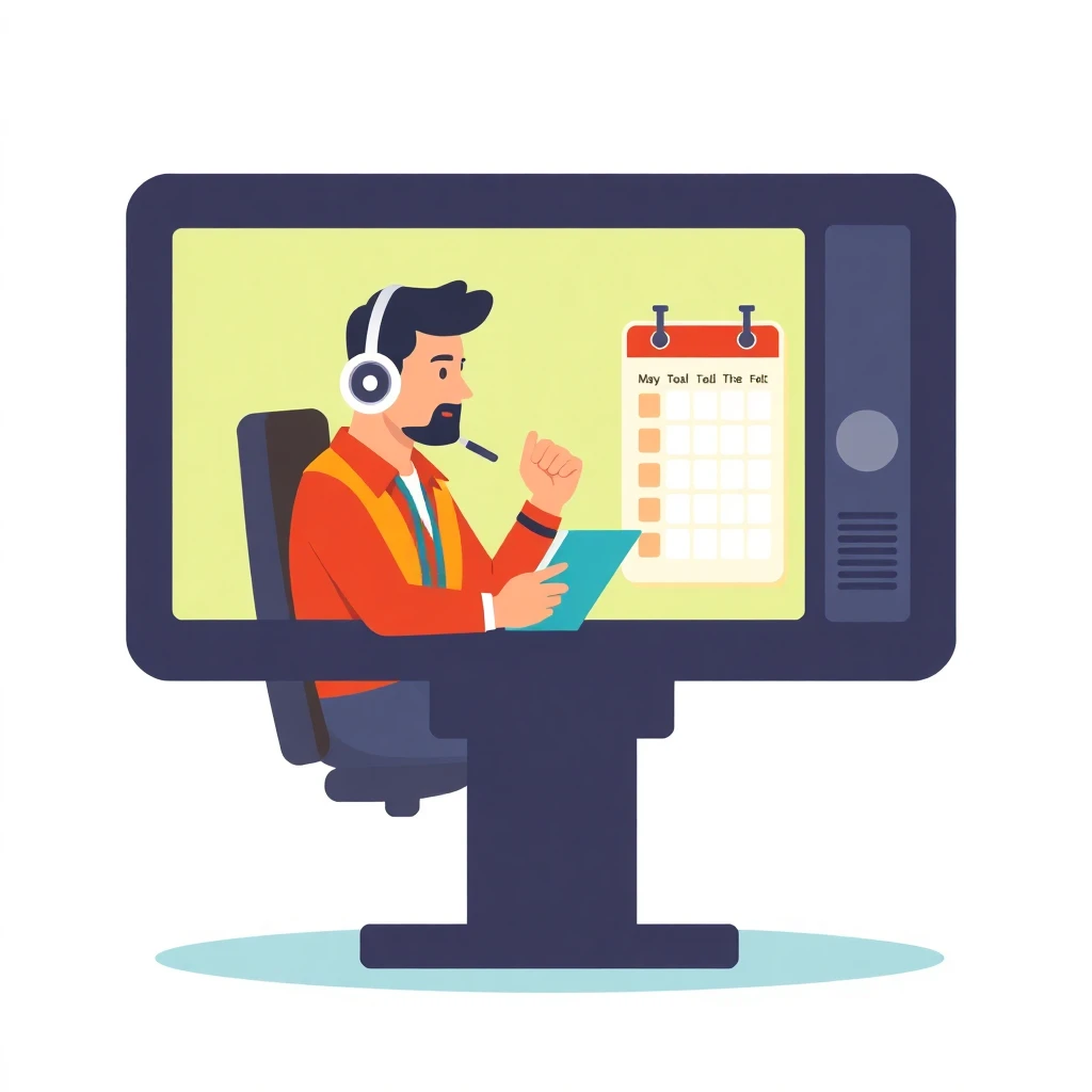 Trabajador remoto ajustando su horario