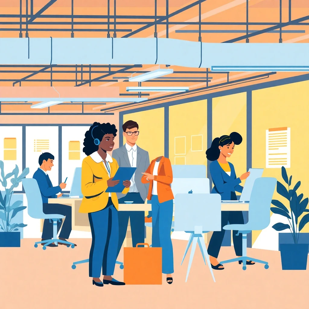 Tech professionals collaborating