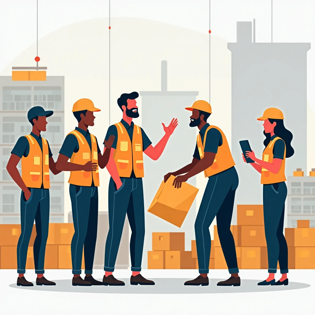 Diverse warehouse team