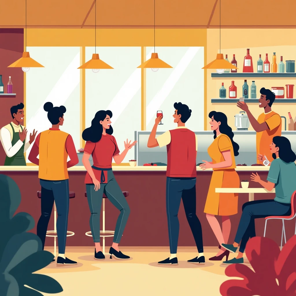 Vibrant restaurant scene