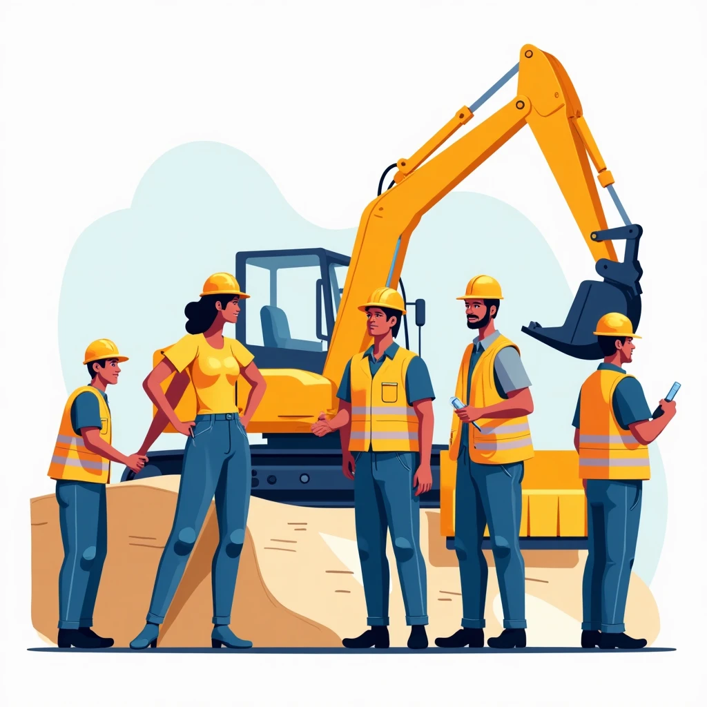 Diverse construction team
