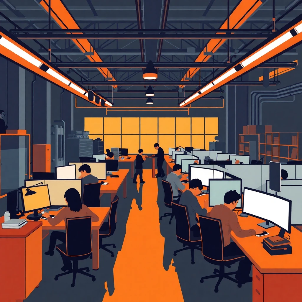 Open-plan office environment