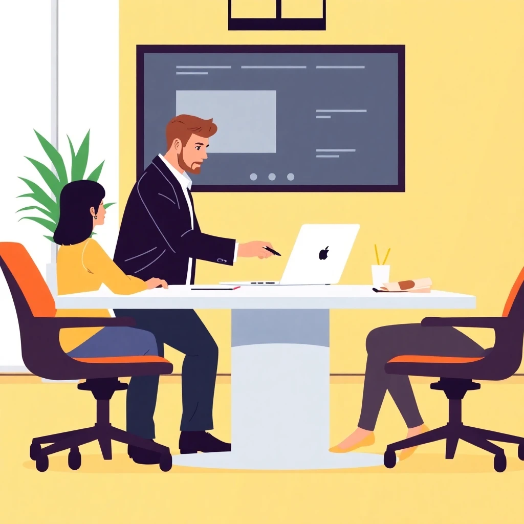 Gestor de entregas discutindo planos