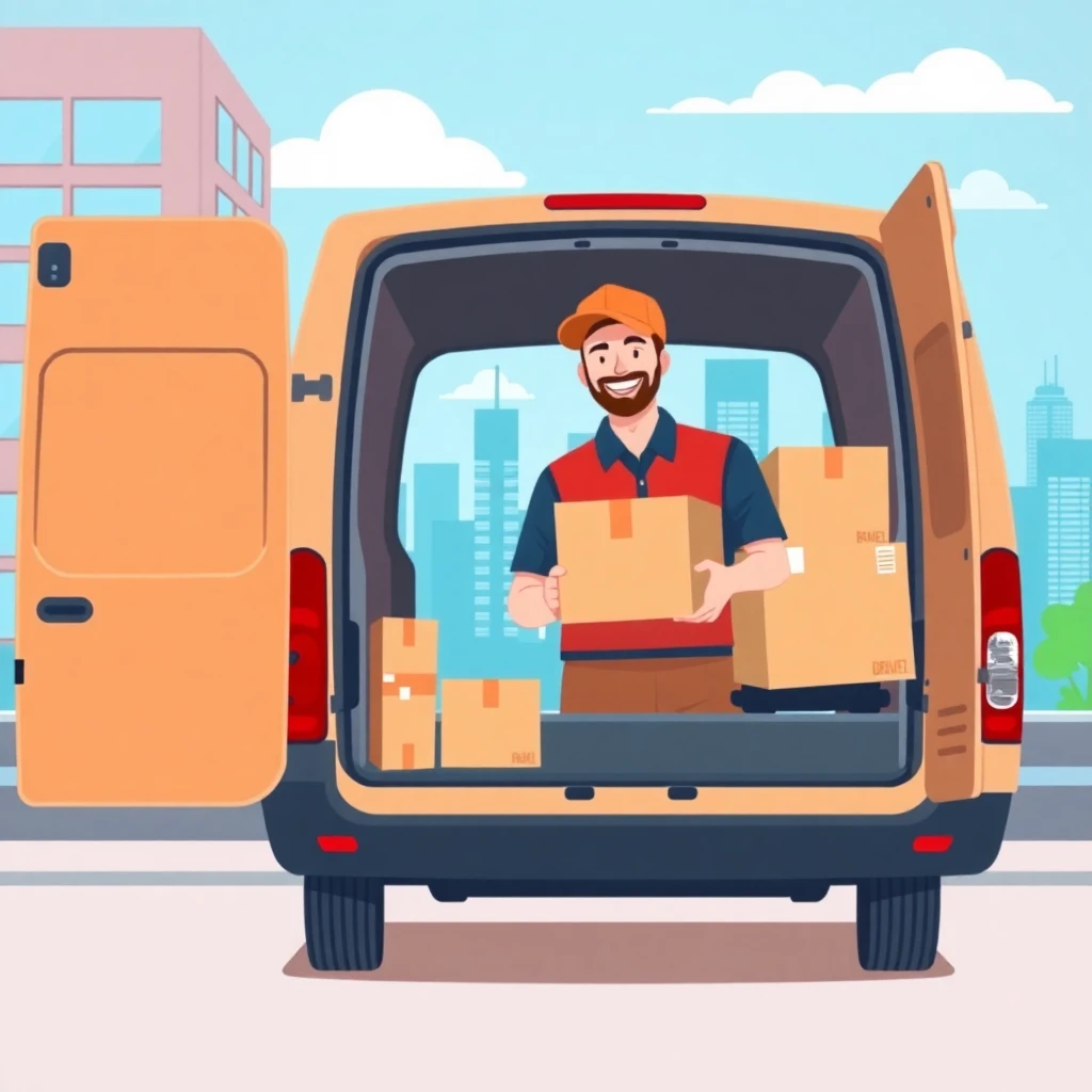 Loading packages for delivery