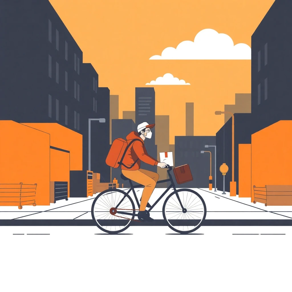 A courier delivering packages