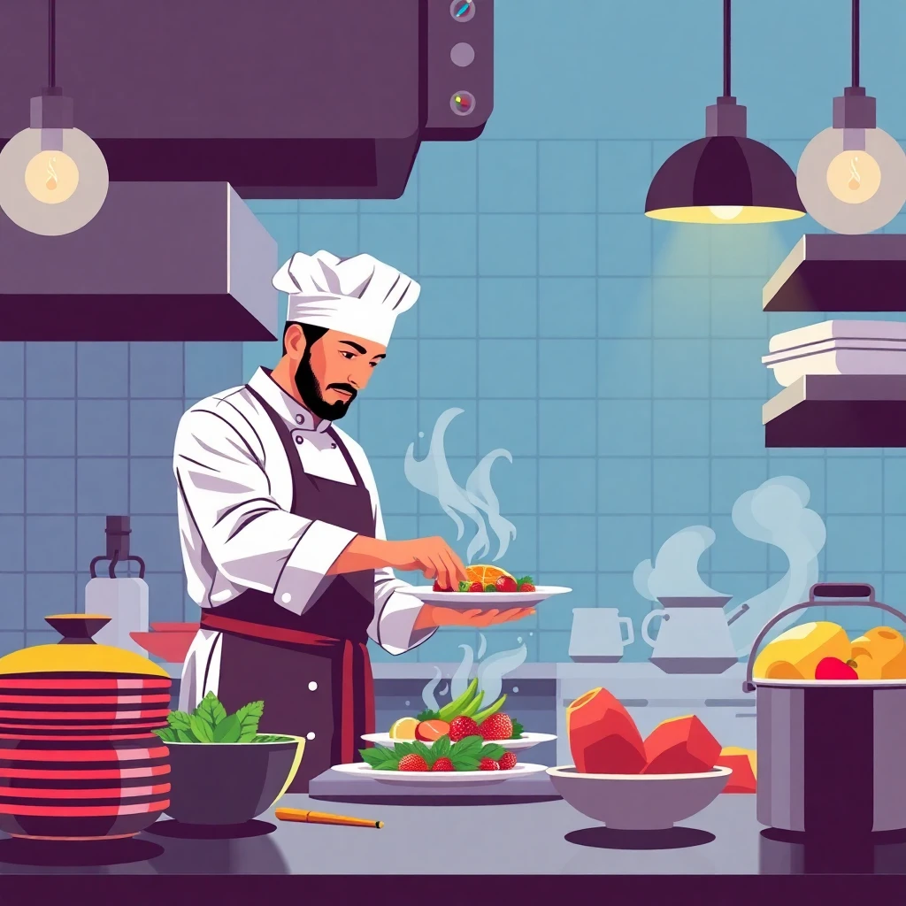 Chef creativo en acción