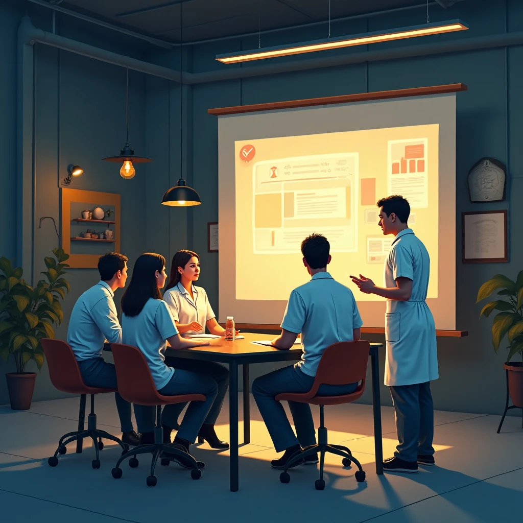 Enfermeros en conferencia