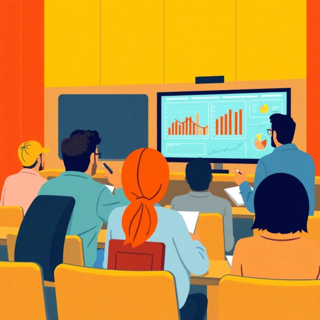 Estudiantes aprendiendo ciencia de datos