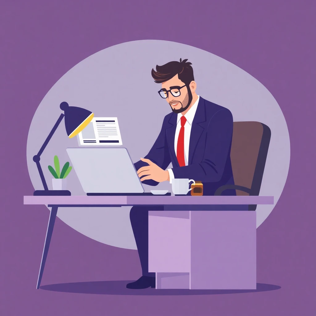 Profesional revisando ofertas de trabajo