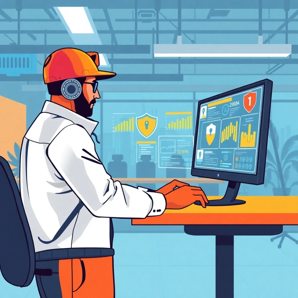 Profesional de seguridad digital en acción