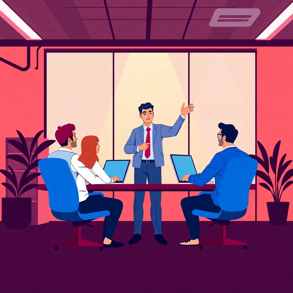 Líder inspirando al equipo