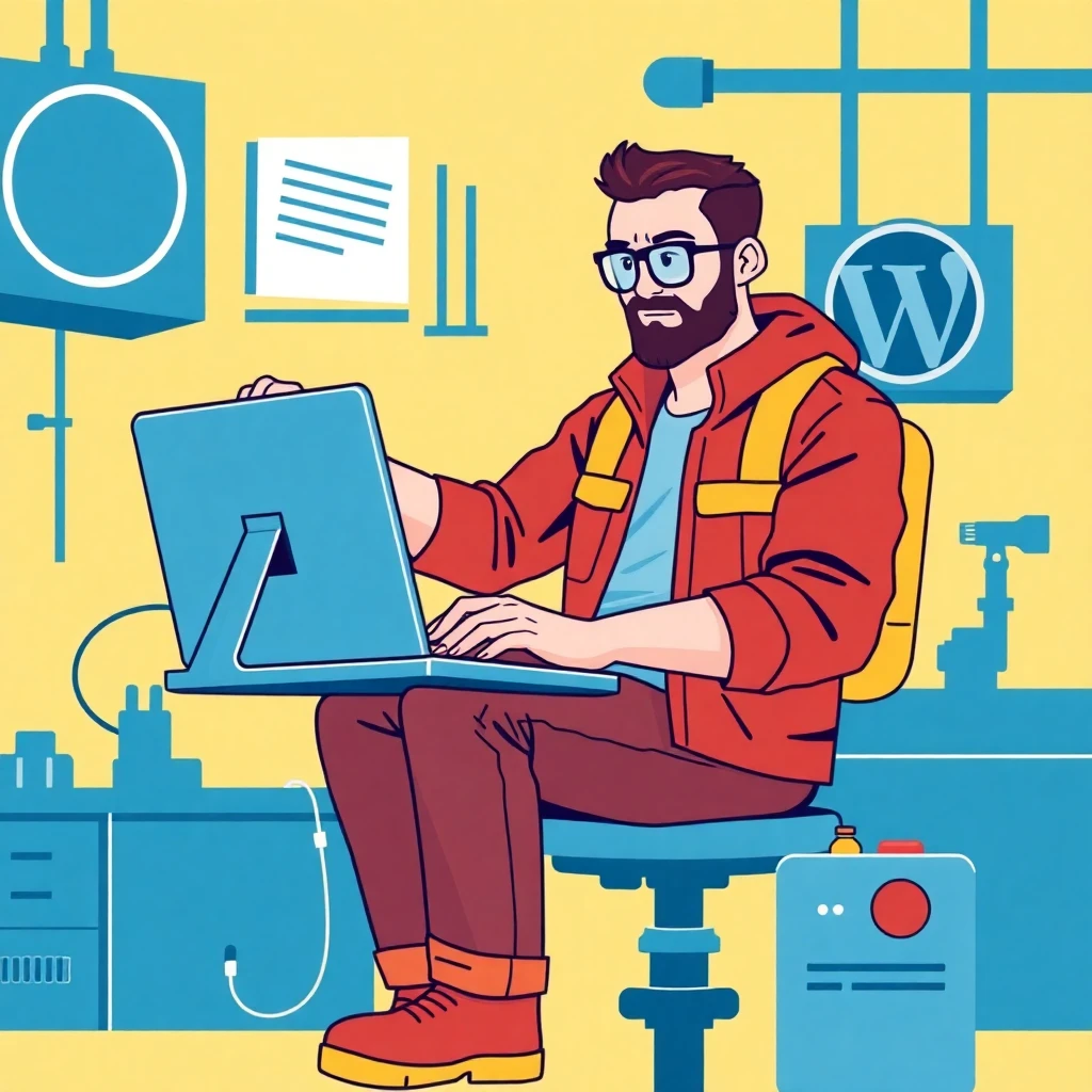 Desenvolvedor de Wordpress em ação