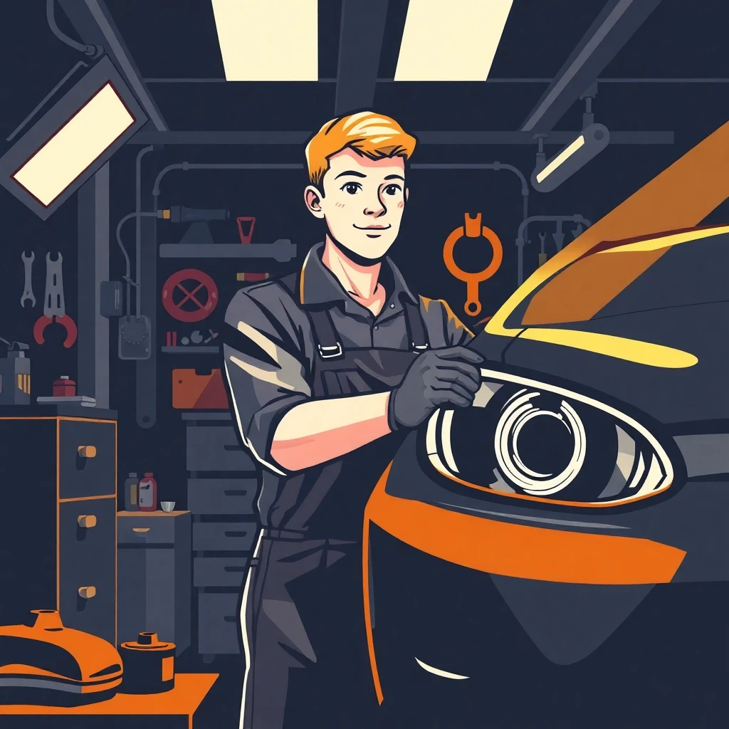 Mechaniker bei der Arbeit