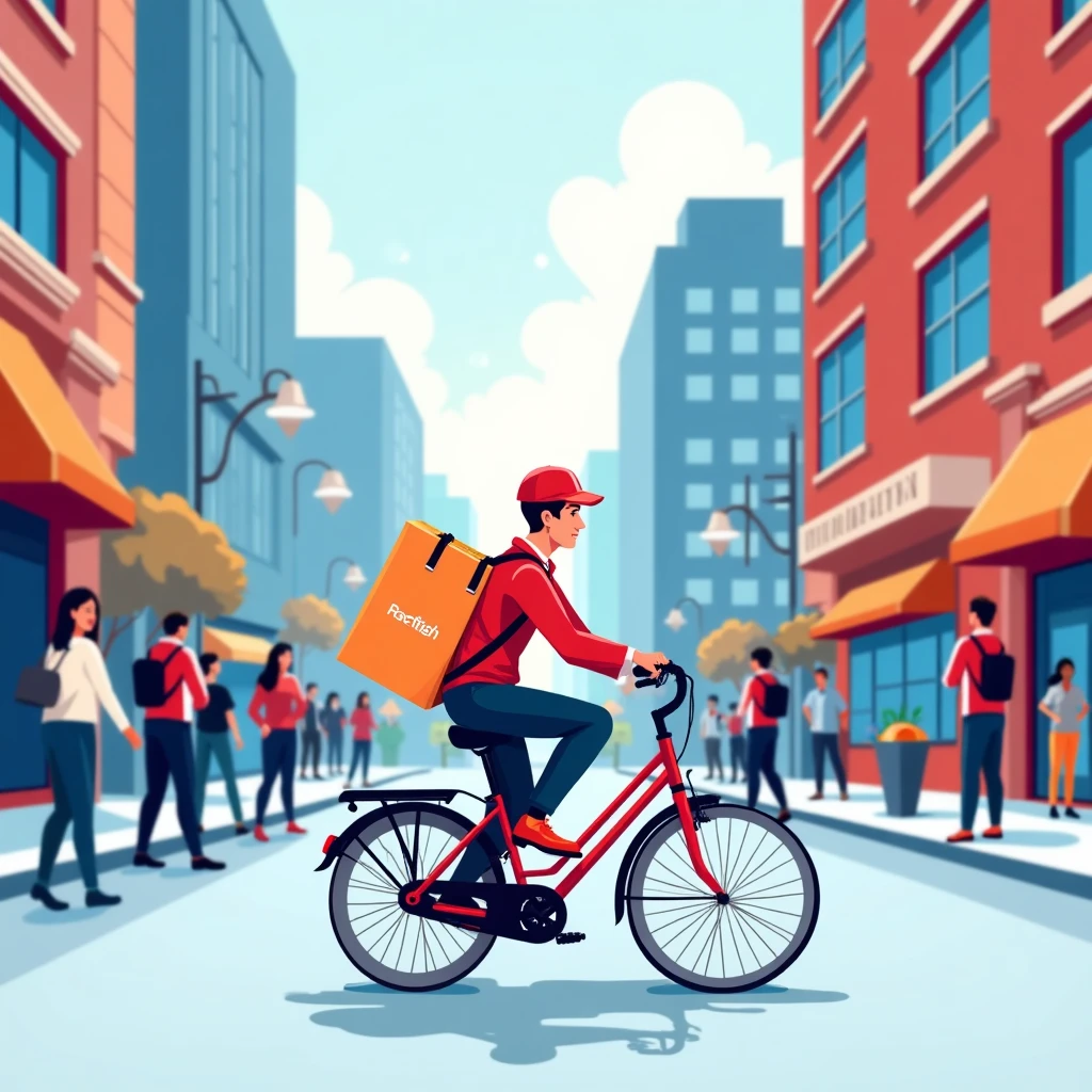 DoorDash driver in action