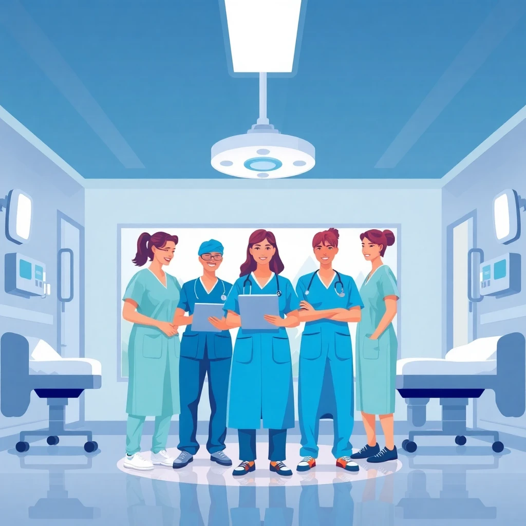 Trabajo en equipo en hospital