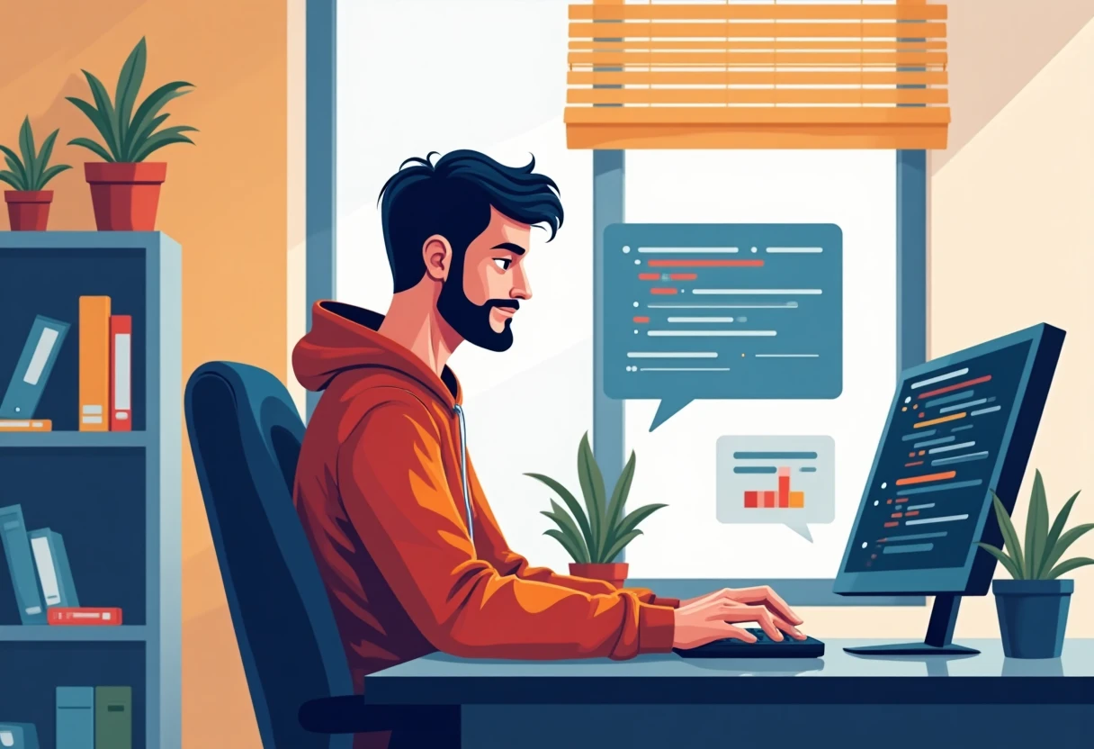 Desenvolvedor em ambiente de trabalho