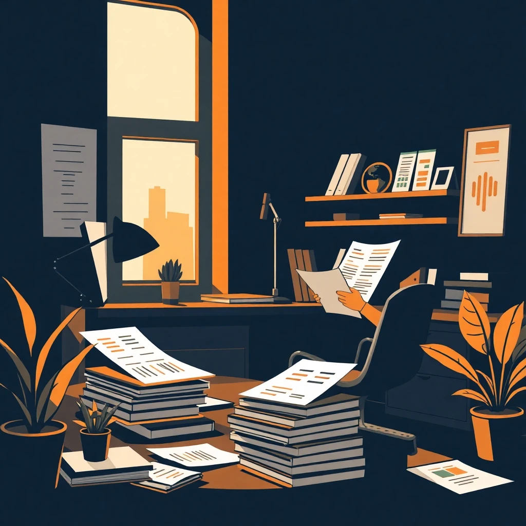 Freelancer working from a home office