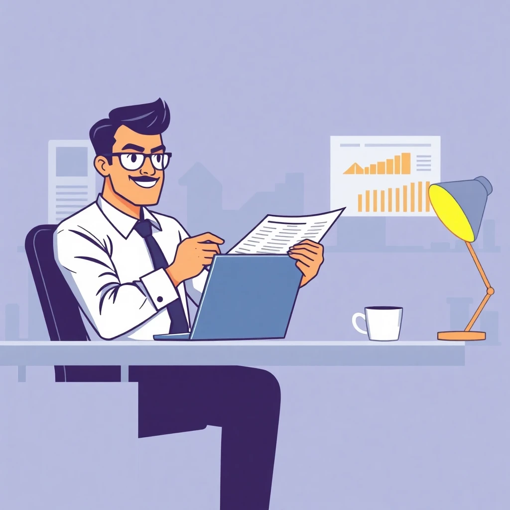 Reviewing financial documents