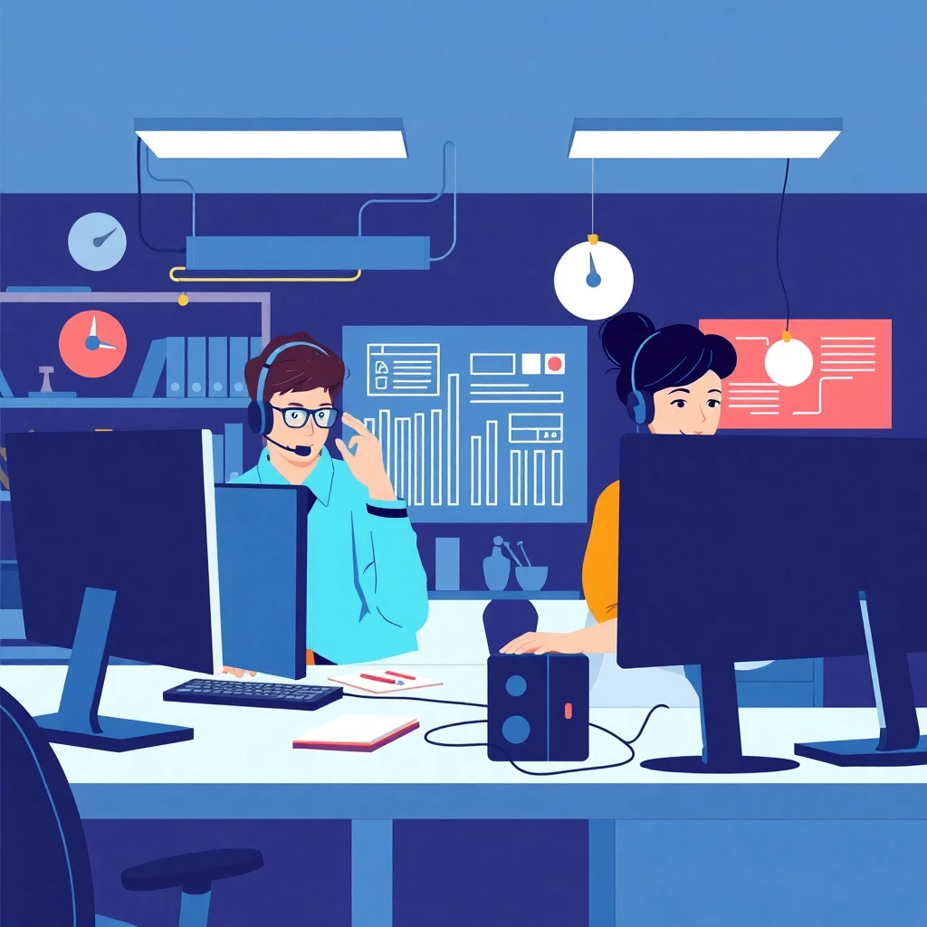 Tech-focused customer support setting