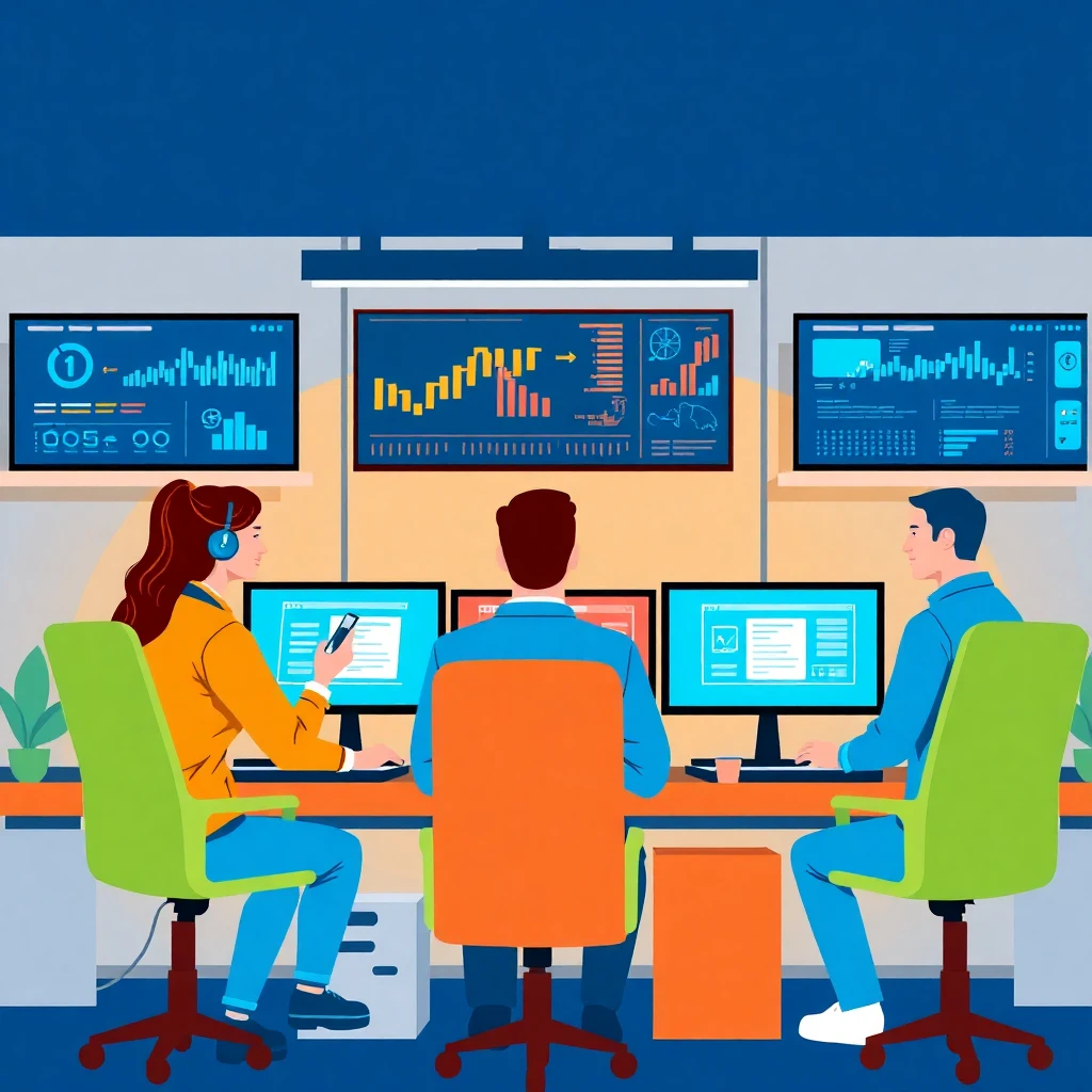 Tech professionals collaborating