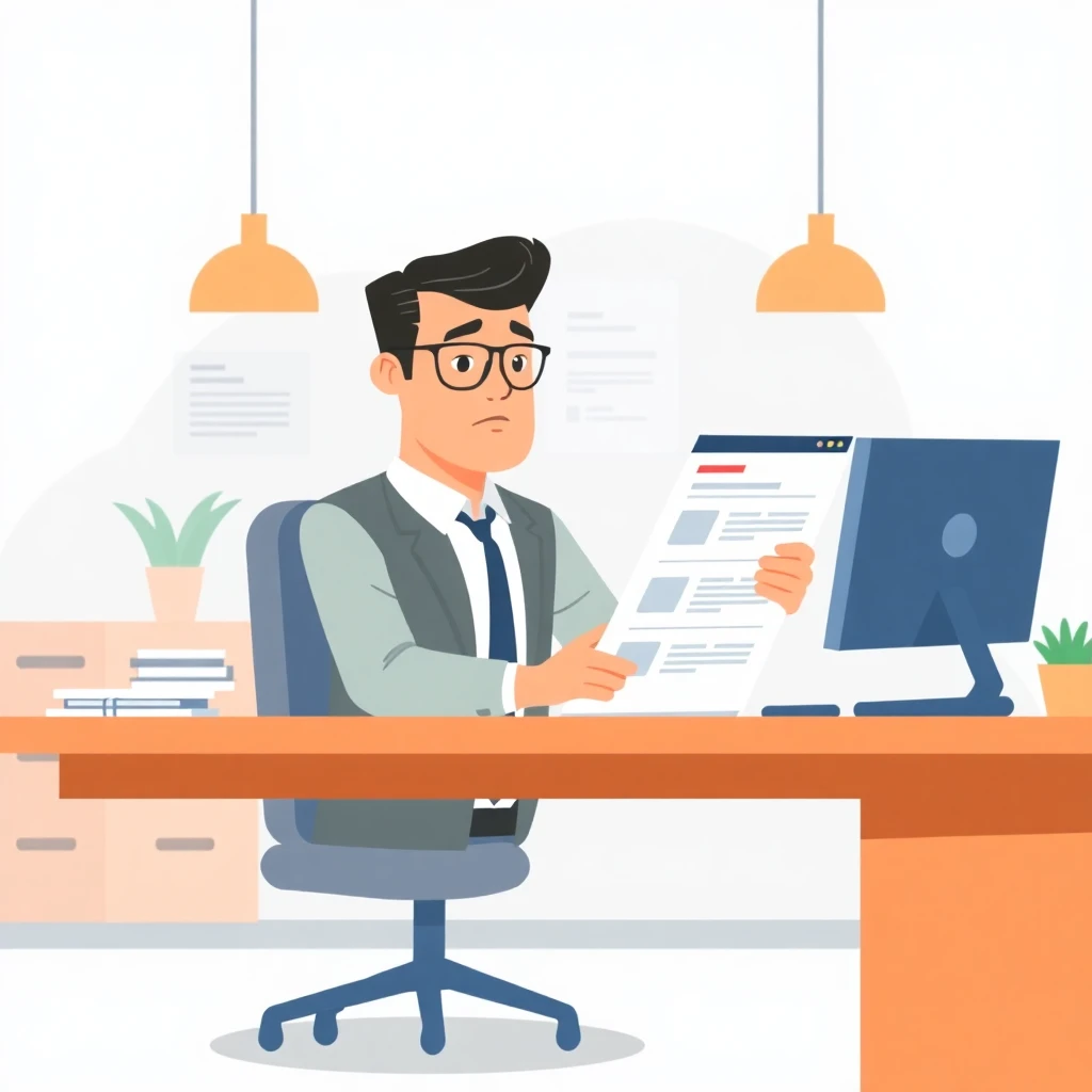 Revisando ofertas de trabajo de gestión