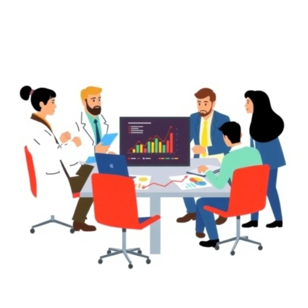 Equipo de científicos de datos en reunión