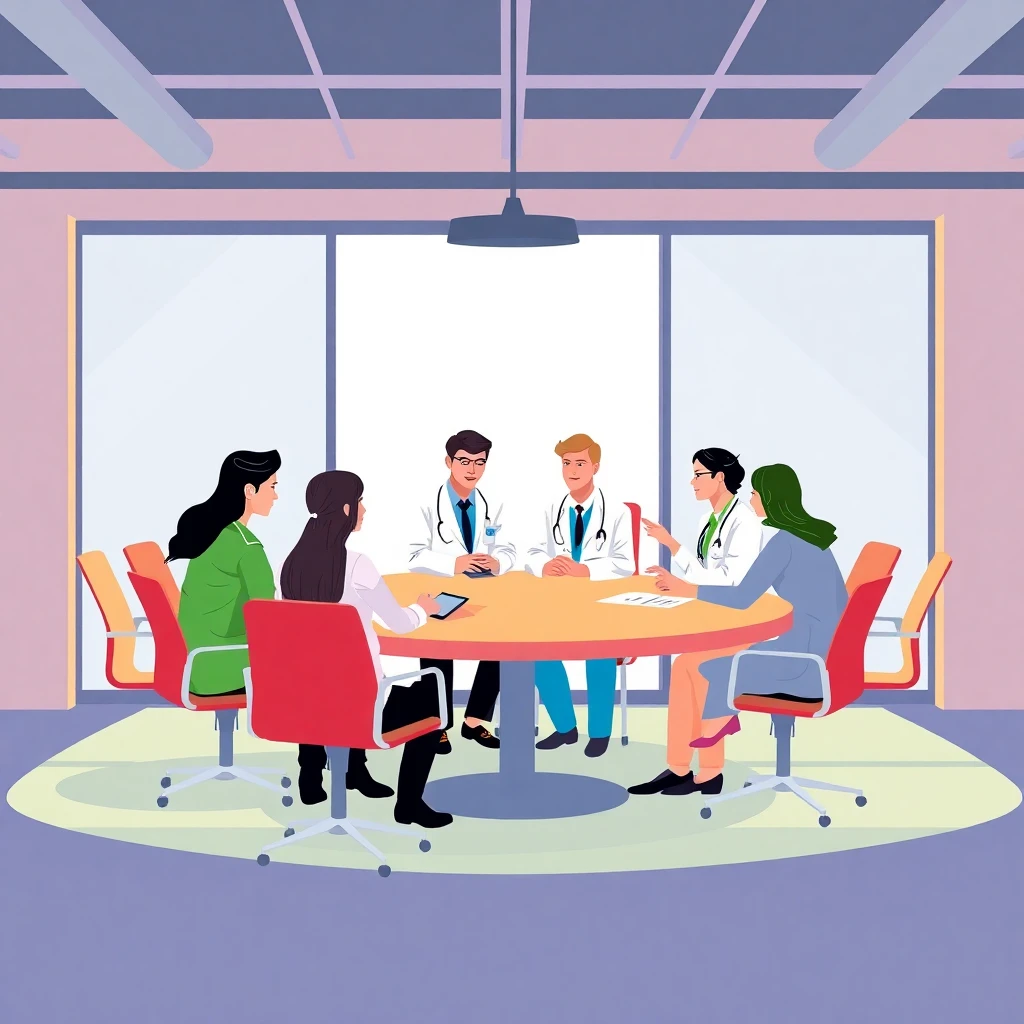 Reunión de profesionales de la salud