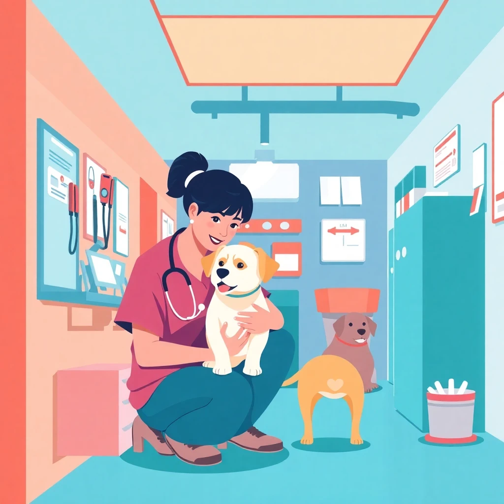 Veterinary Assistant at work