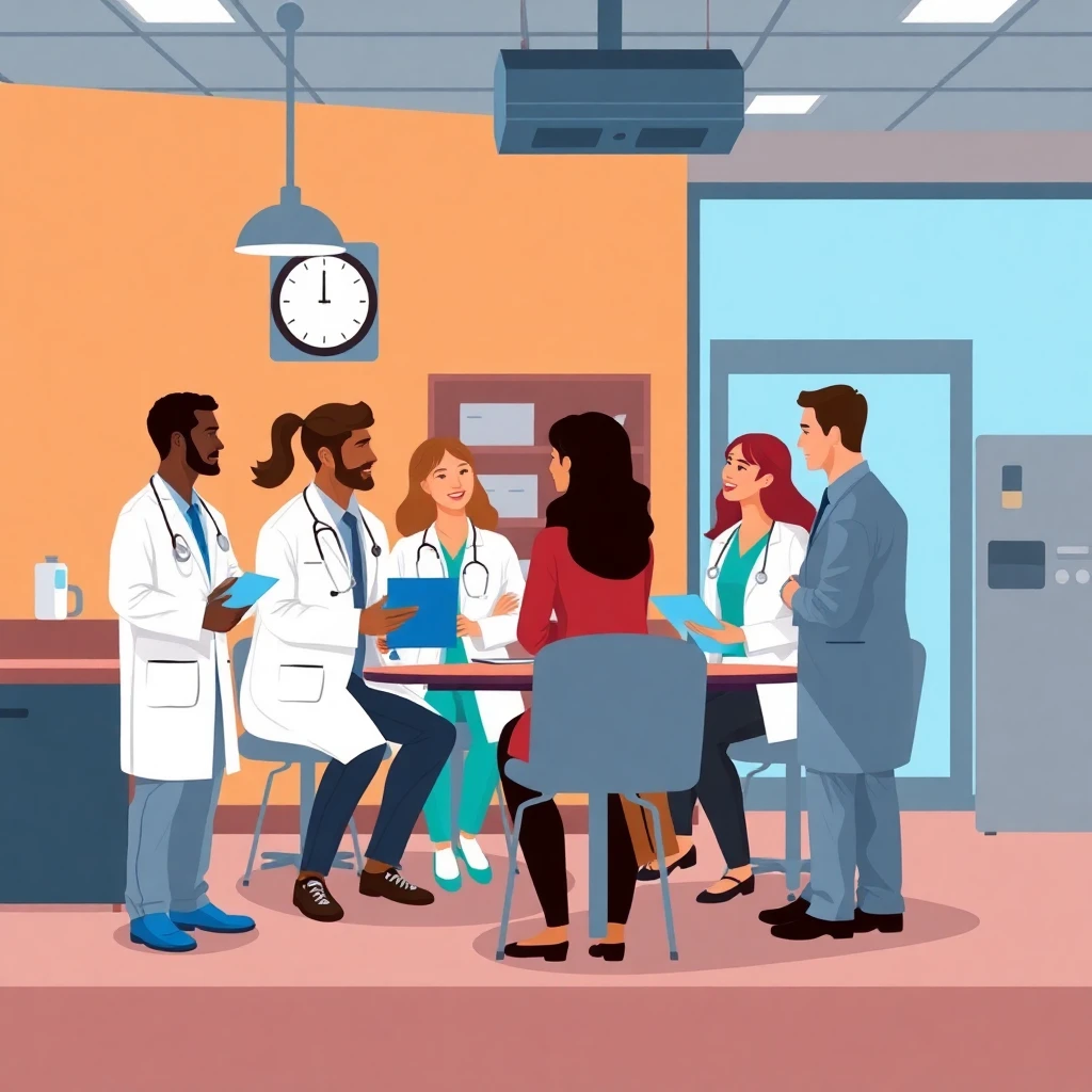 Healthcare team discussion