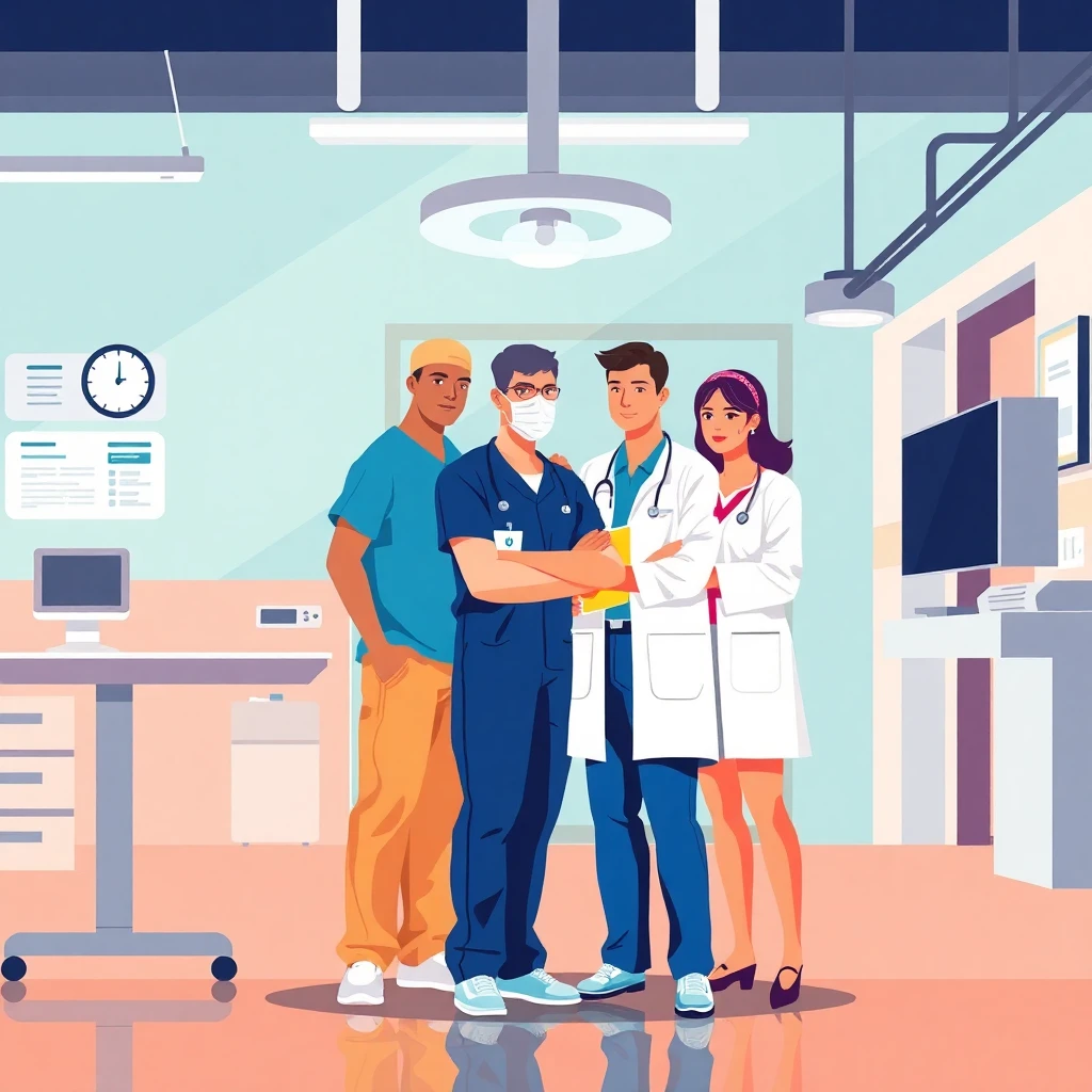 Healthcare professionals in a hospital