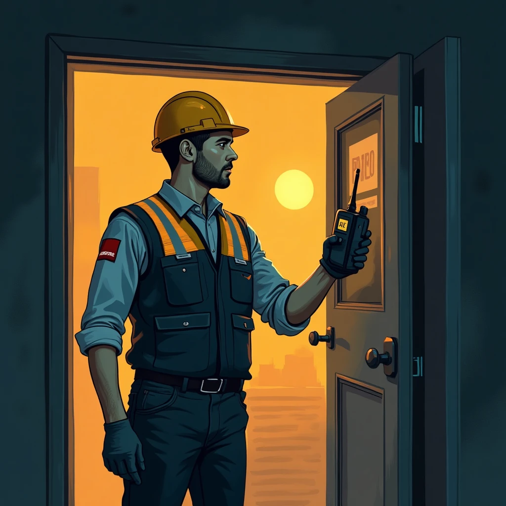 Sicherheitsdienst im Einsatz