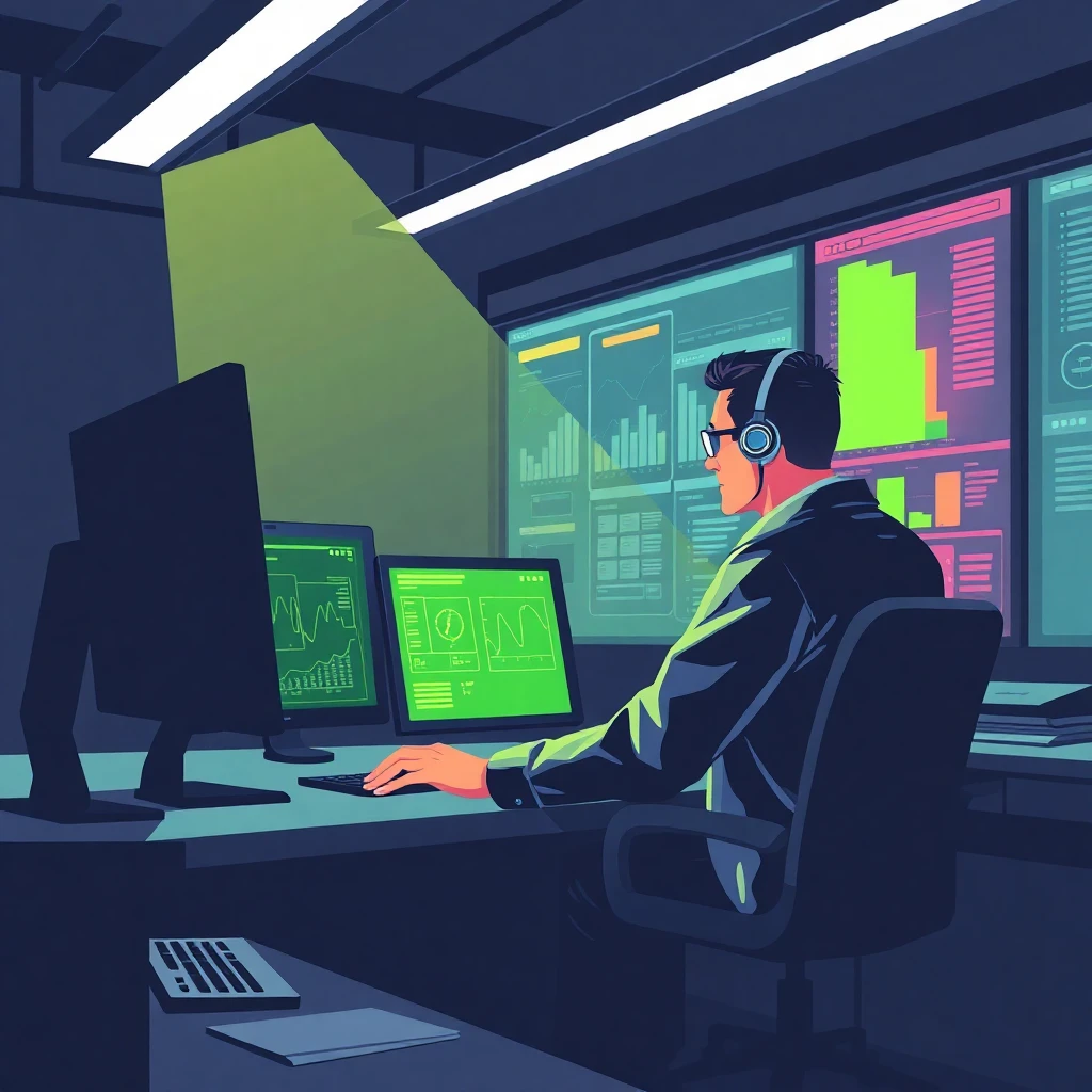 Cybersecurity expert at work